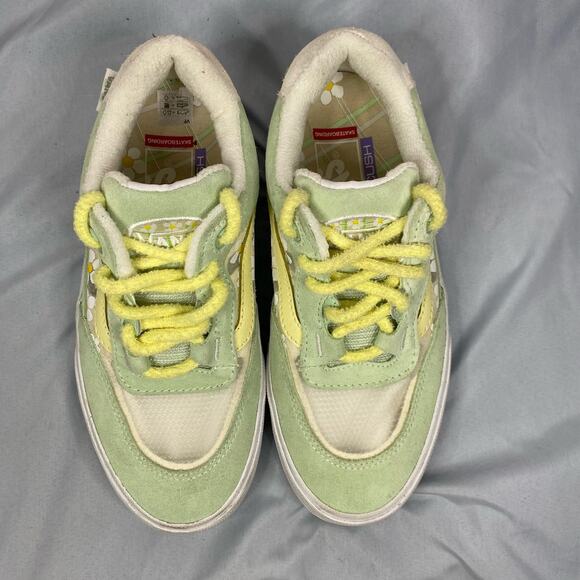 VANS Flower Patterns Womens Plain Logo Low-Top Sneakers 5.5 - Picture 4 of 8